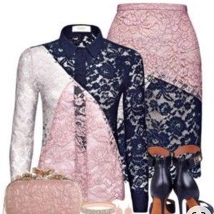 Candela NYC Lace skirt and blouse